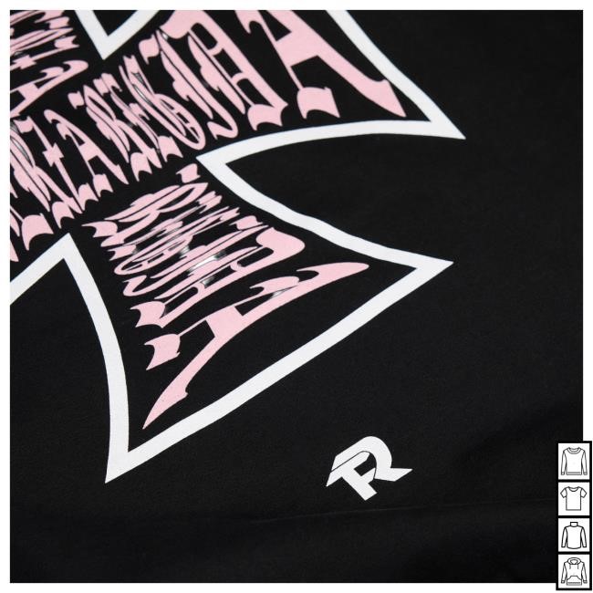 Official Fuerza Regida Merch Store Pink Chopper - Hood Black Official Fuerza Regida Merch Store Pink Chopper - Hoody Black