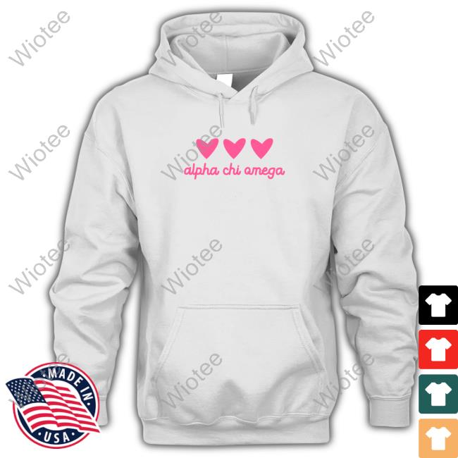 Alpha Chi Omega Pink Hearts Shirts