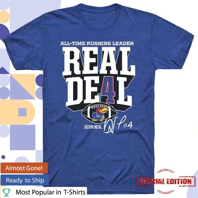 All-Time Rushing Leader Real Deal Devin Neal New Tee
