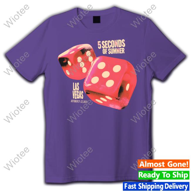 Official The 5 Seconds Of Summer Show Merch Las Vegas Dice Tee 5 Seconds Of Summer Tour Store Las Vegas Dice T Shirt