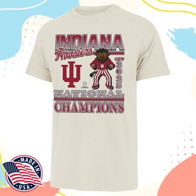 Ladies Indiana Hoosiers 2025 National Champs NCAA Football Top Indiana Hoosiers NCAA Football 47 Brand Ladies Champs Crewneck