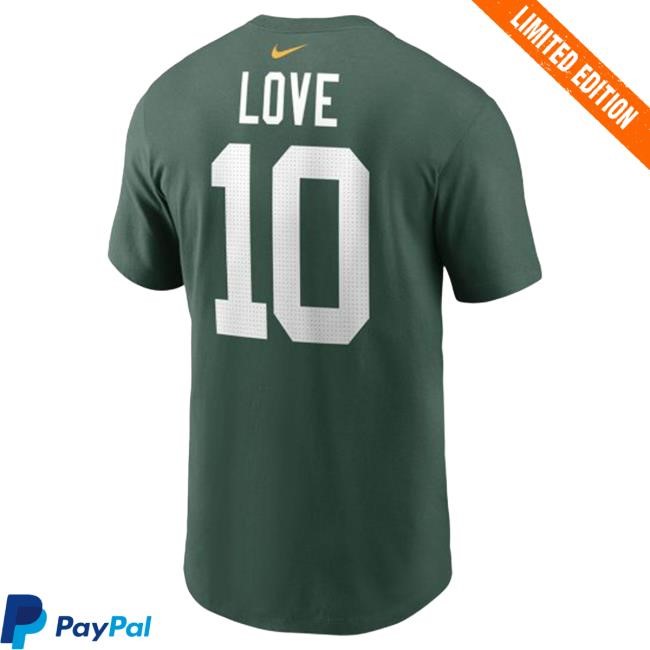 Official Green Bay Merch Packers Nike #10 Jordan Love Home Shirts GreenBay