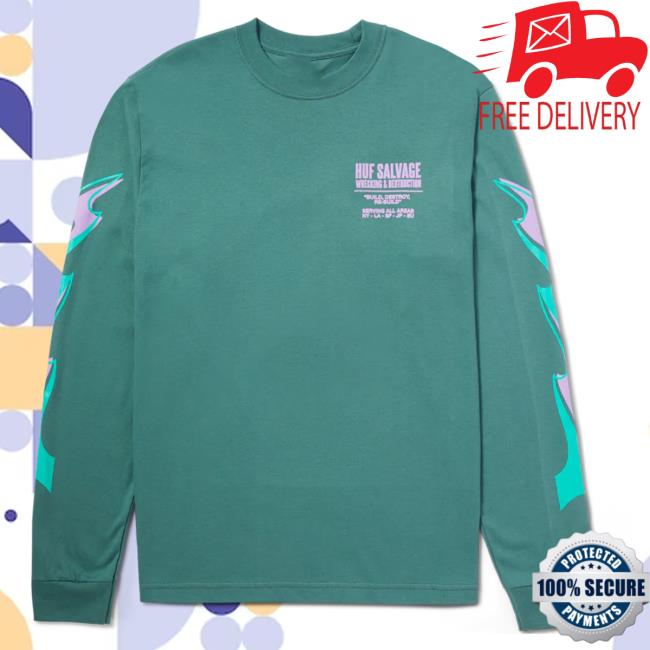 Official Huf Salvage Buzzkill Hooded Sweatshirt Pine