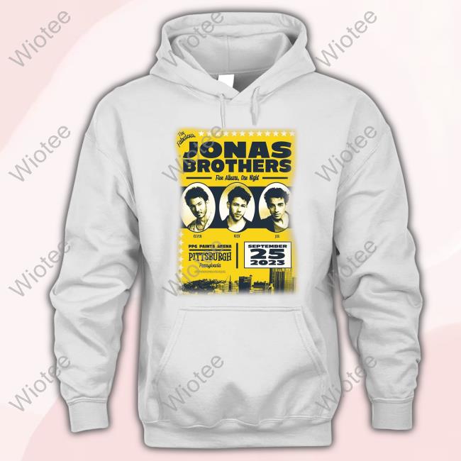 Official Jonas Brothers Merch Pittsburgh Tee Jonas Brothers Merch Five Albums One Night Ppg Paints Arena Pittsburgh 2023 Shirt