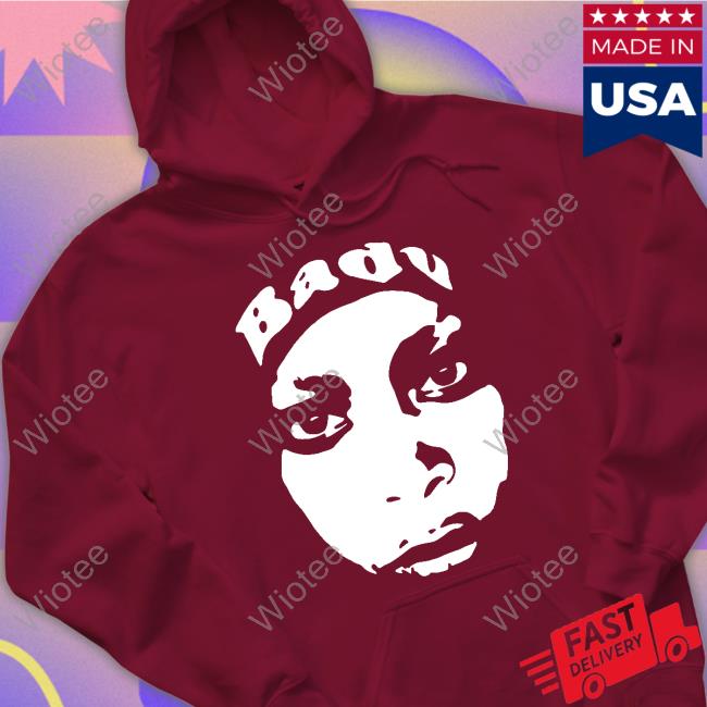Badu Hooded Face Tee Shirt Badu Hooded Face Tee