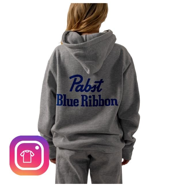 Official Pabst Blue Ribbon Pabst Blue Ribbon Heather Grey Hoodie