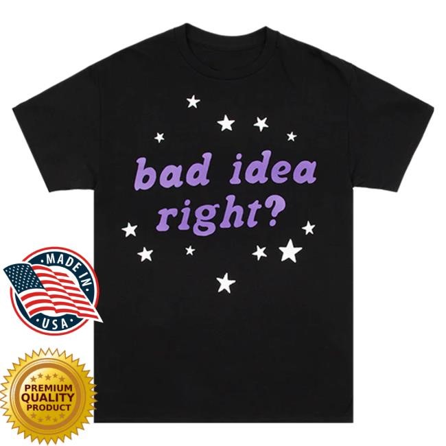 Official Olivia Rodrigo Bad Idea Right? Black Tees