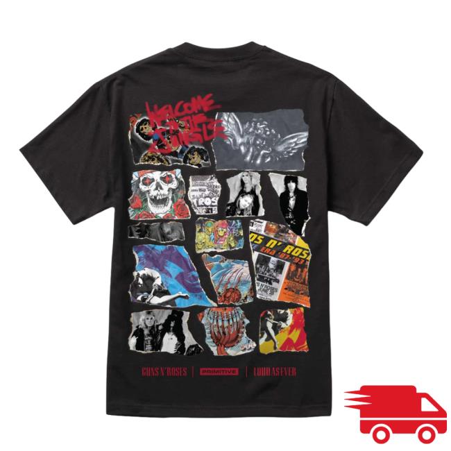 Sunset Black Shirt 2023 Primitive Skateboarding Sunset Black Shirts