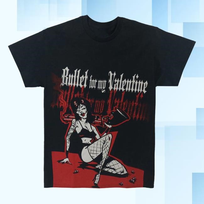 Official Bullet for My Valentine Merch Clothing BFMV Shotgun Girl Top Shirt
