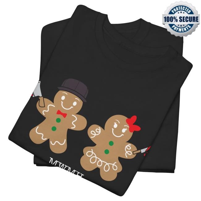 Official Murder with my Husband Gingerbread Couple Popover Hoodie MWMH Postcat Official Murder with my Husband Gingerbread Couple Hooded Sweatshirt MWMH Postcat