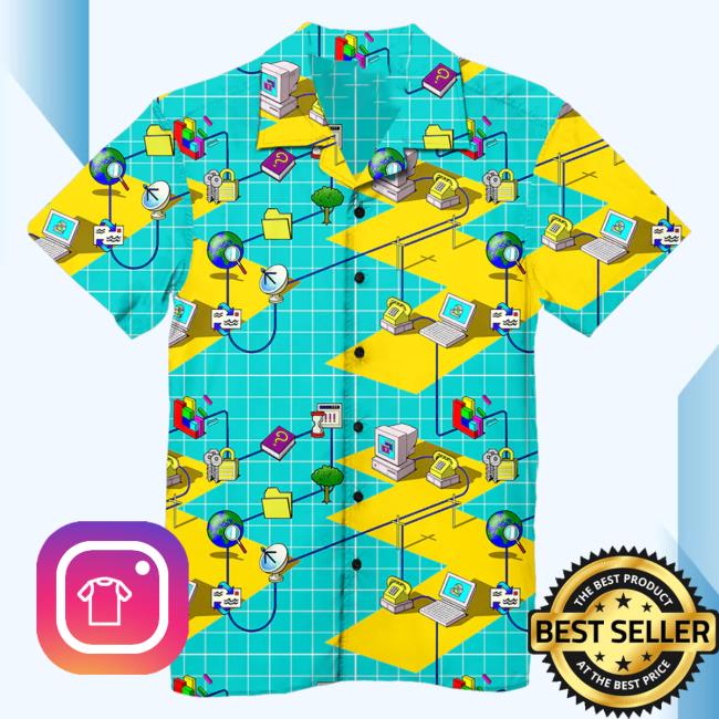 Vapor95 Clothing Store Internet Connection Hawaiian Shirt New