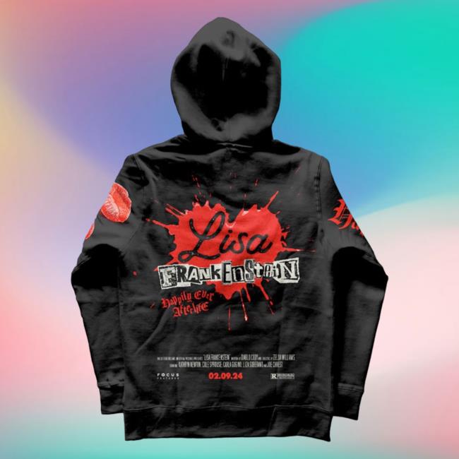 Official Nbc Merch Store Shop Lisa Frankenstein Hearts & Kisses Premium Hoody