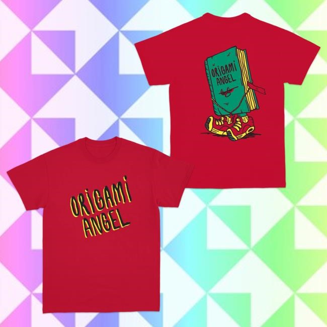 Official Origami Angel Merch Shop Book Red New Tee