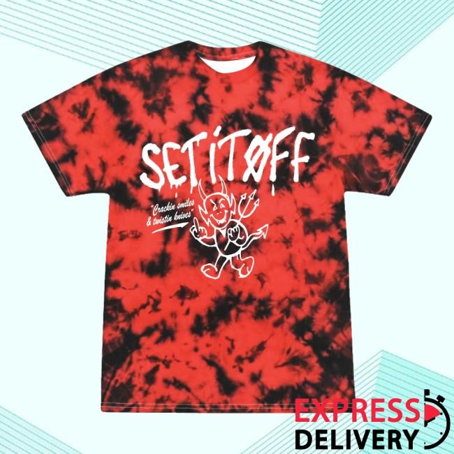 Set It Off Merch Red Black Dye Short Sleeve Shirt – Set It Off