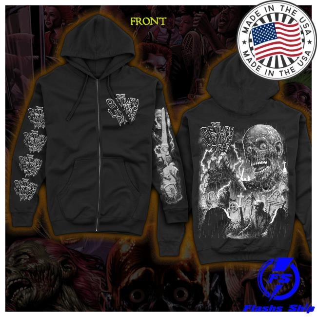 Official Creep-O-Rama The Return of the Living Dead “Resurrection Cemetery” Zip up Hoodie Creep O Rama Official Creep-O-Rama The Return of the Living Dead “Resurrection Cemetery” Zip up Hood Creep O Rama