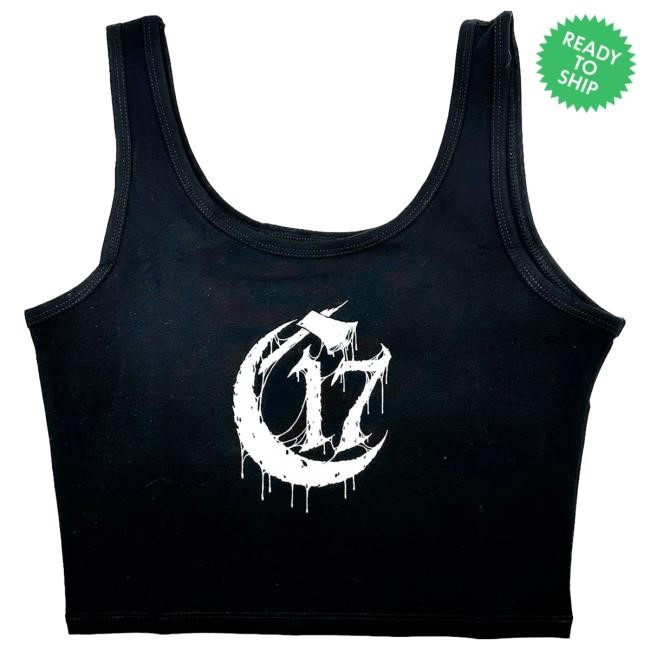 Official Chapter 17 Records Store Ouija Macc My C 17 New Logo - Women's tank - Crop Top - Black T Shirt