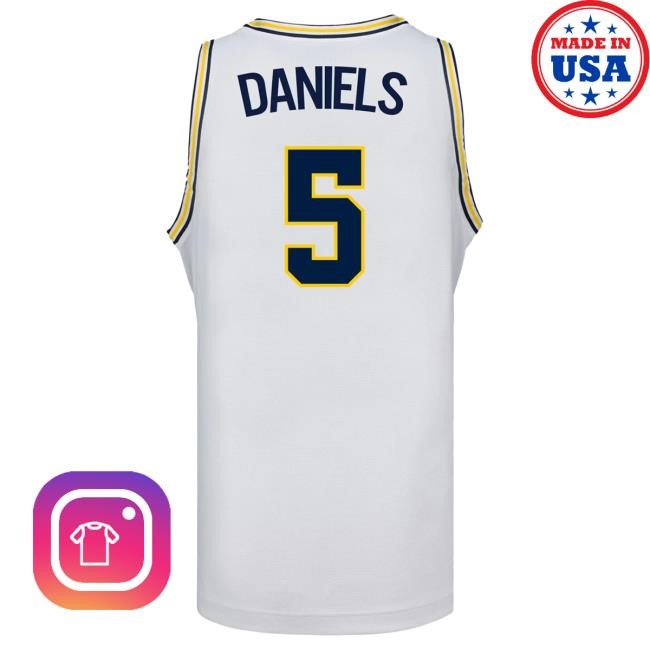 Michigan Wolverines #5 Brooke Daniels Student Athlete White Women's Basketball Jersey Hot Shirt | The M Den Official Merch Store Shop Michigan Wolverines #5 Brooke Daniels Student Athlete White Women's Basketball Jersey T Shirt | The M Den Official Merch Store Shop