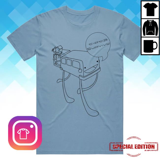 Official Circa Survive Bus Shirts Champion Light Blue Circasurvive