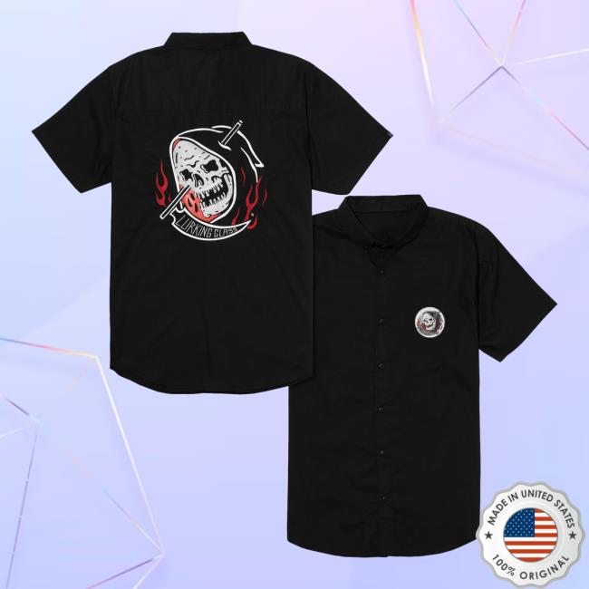 Official Lurking Class Clothing Certain Woven Button Up Work T-Shirt Black LurkingClass