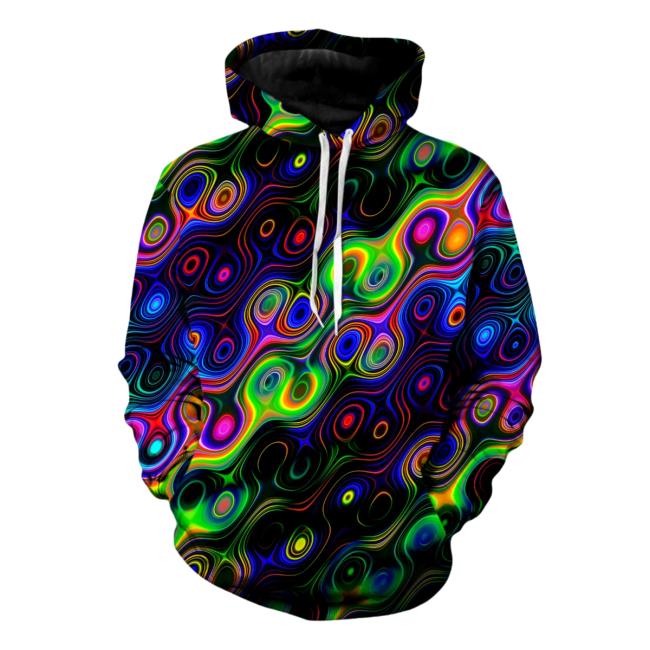 Official Iedm Clothing Glow with the Flow Unisex Hoodie 3D All Over Print