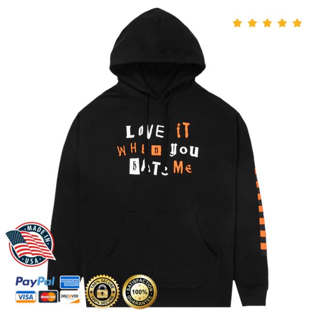 Official Avril Lavigne Merch Store Avril Lavigne Love It When You Hate Me Crew neck Sweatshirt Avril Lavigne Clothing Shop AvrilLavigne