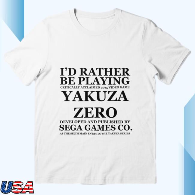 I'd Rather Be Playing Yakuza Zero Long Sleeve Tee