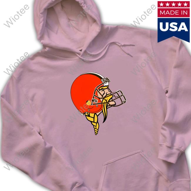 Minnesota Vikings Logo Wearing Cleveland Browns Logo Shirt Official Jay Cuda Vikings Logo Wearing Browns Logo T Shirt