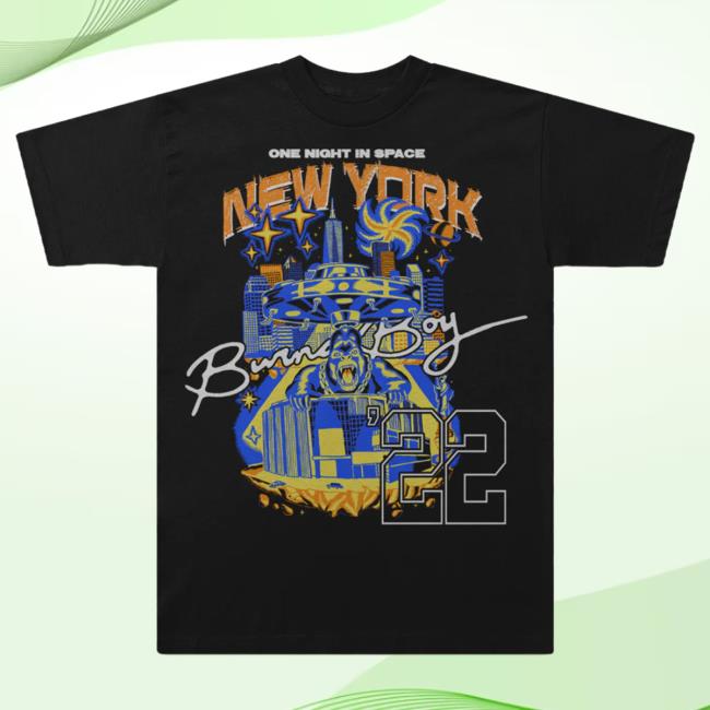 Official Burna Boy Merch Store New York Msg Nyc ’22 Arena Tee Shirt Burnaboy