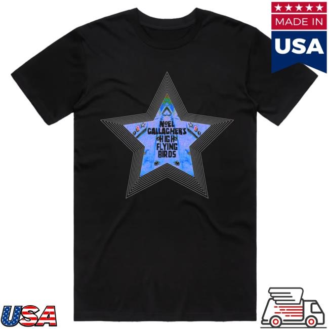 Official Tour Tee Shirt Black (Star) - Noel Gallagher's High Flying Birds Official Store