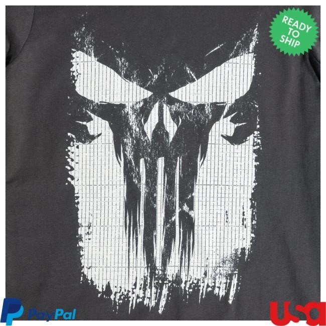 Official Heroes And Villains Merch Store Marvel The Punisher Logo Womens Tshirt