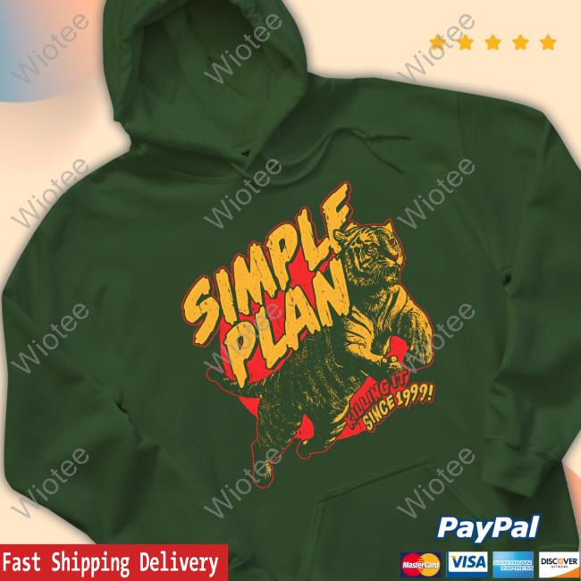 Simple Plan Tiger 1999 New Tee Official Simple Plan Store Merch Tiger 1999 T Shirt