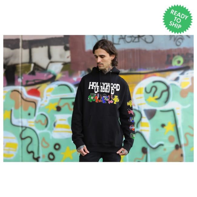 Official Hollywood Undead Merch Store Un-Dead Head Sweatshirt (Black) HollywoodUndead Official Hollywood Undead Merch Store Un-Dead Head Pullover Sweatshirt (Black) HollywoodUndead