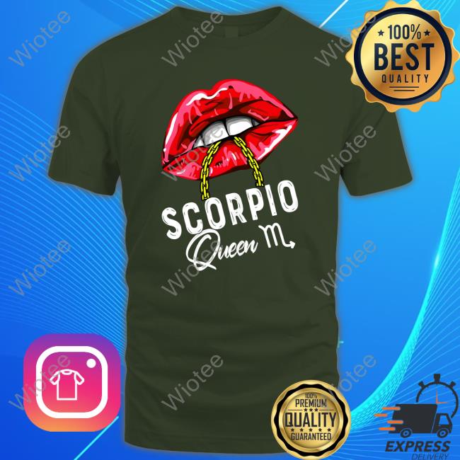 Womens Pink Lips Scorpio Queen Long Sleeve T Shirt Womens Pink Lips Scorpio Queen Long Sleeve T Shirt