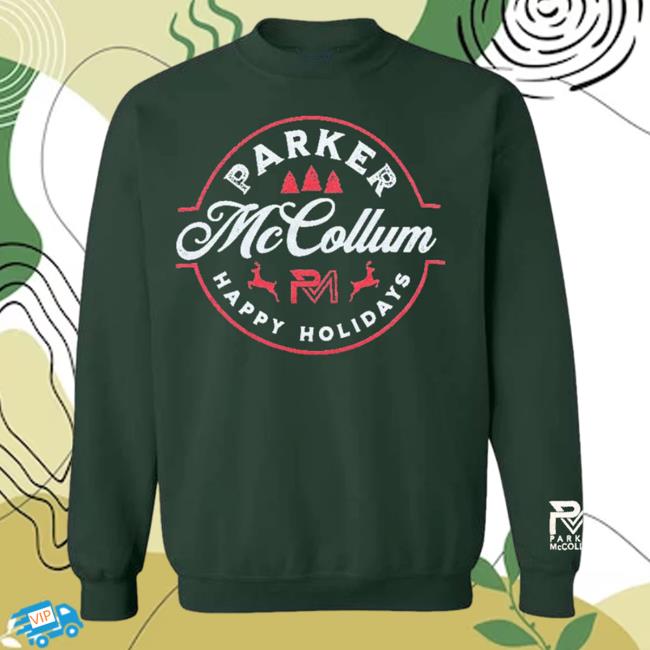 Official Parker Mccollum Merch Green Happy Holidays Shirt