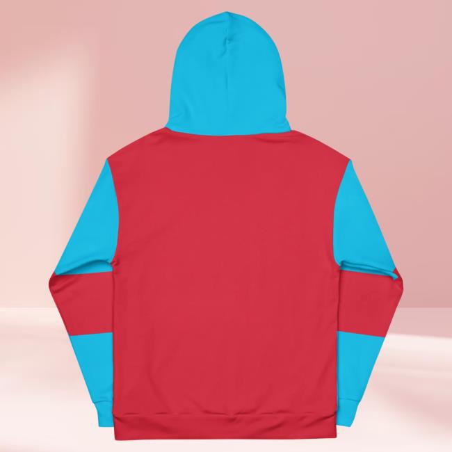 Official Avalon7 Zenith Tech Hoodie Unisex Hood - Red And Blue Official Avalon7 Zenith Tech Hoodie Unisex Hood - Red And Blue