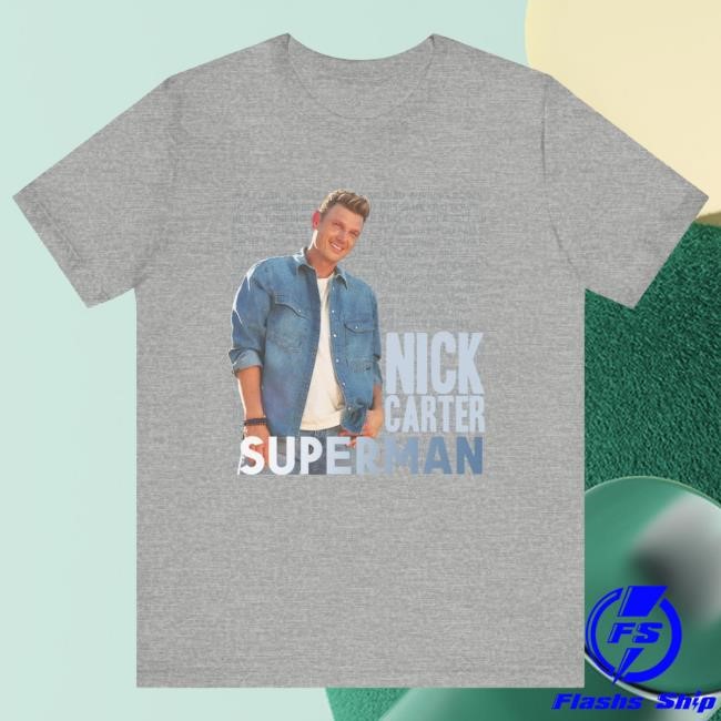Superman Photo New Tee Nick Carter Store Official Nick Carter Merch Store Superman Photo Tee Shirt Nick Carter Store
