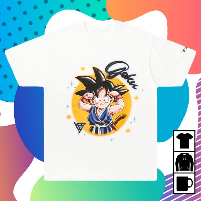 Official Hypland Clothing Merch Store Hypland Db Goku Flex Airbrush T-Shirt (White)