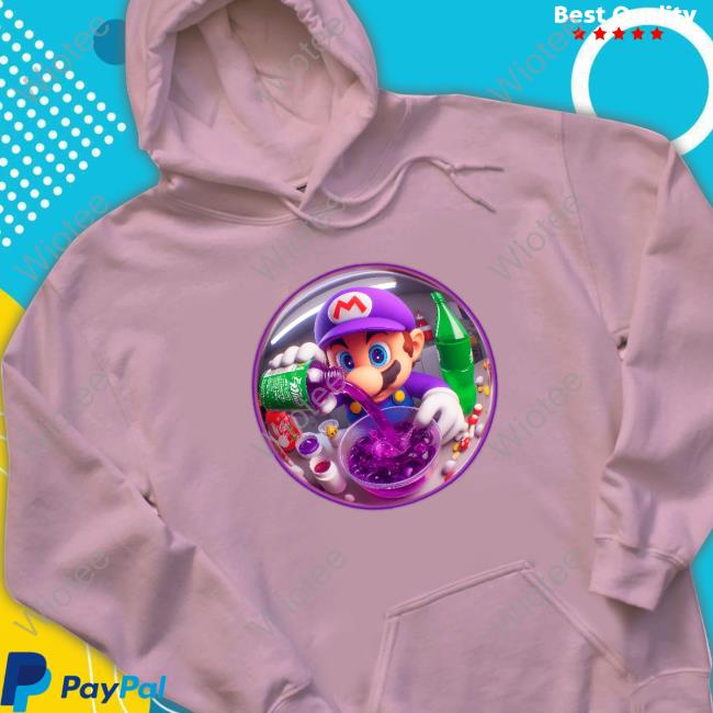 Super Mario Soda Purple Tee Glockstun Super Mario Purple Tee