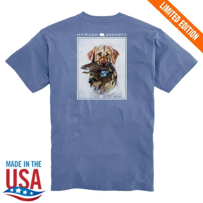 Man's Best Friend Mallard Tee Onward Reserve LS Southern Sporting Style Duck Dog Tee White