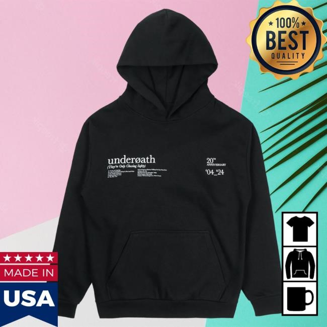 Official Underoath Merch Tocs Anniversary Chrome Popover Shirt Underoath777