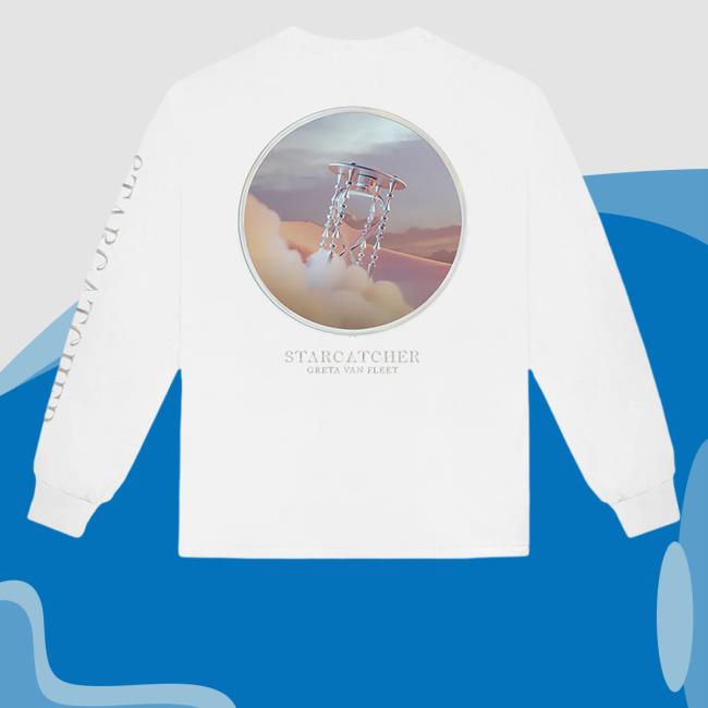 Official Greta Van Fleet Merch White Hourglass Crewneck Sweatshirt Official Greta Van Fleet Merch White Hourglass Longsleeve T Shirt