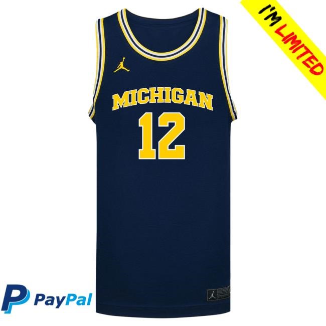 Michigan Wolverines #12 Charlie May Student Athlete Blue Basketball Jersey Hot Shirt | The M Den Official Merch Store Shop