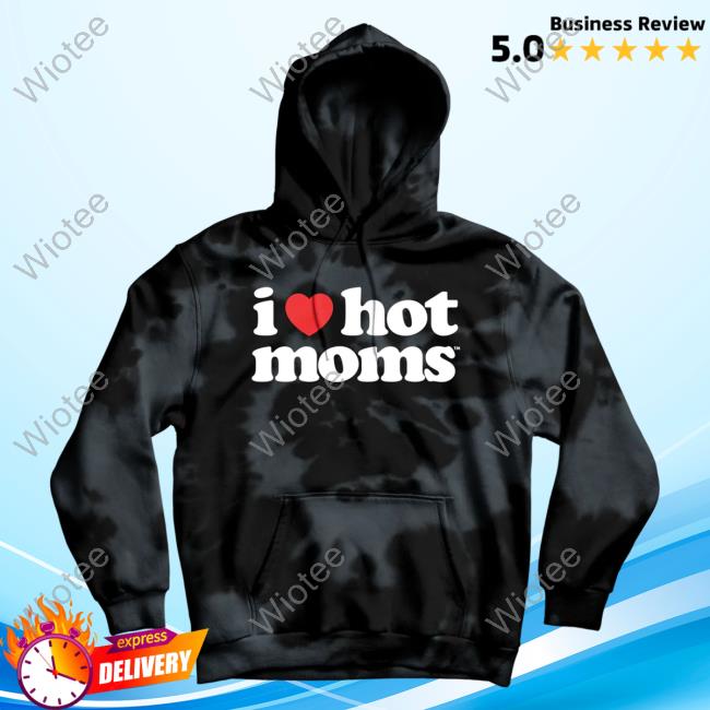 I Heart Hot Moms Black Dye Crewneck
