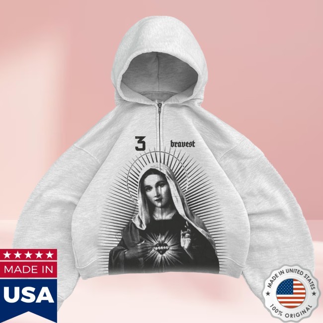 Braveststudios Grey Mary Zip Up Hood