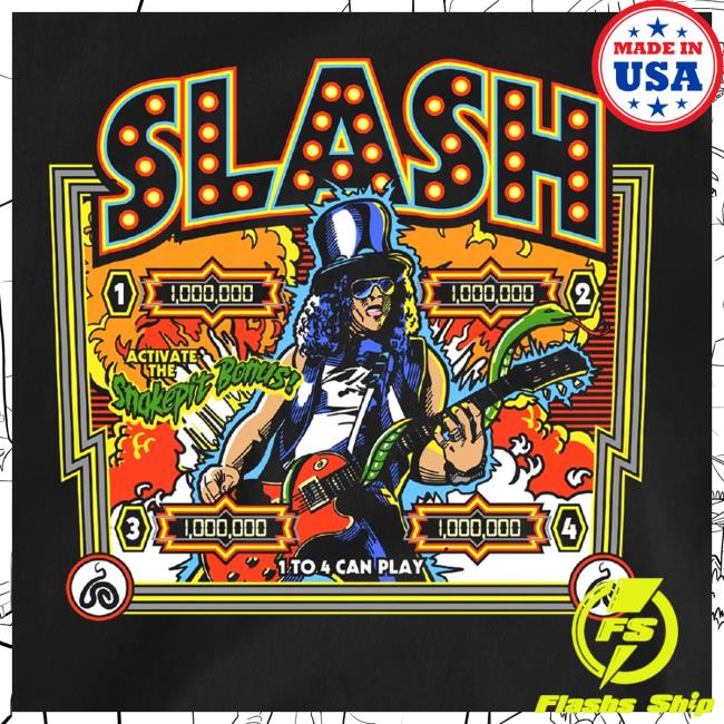 Slash Official Merch Shop Apparel Slash Pinball Black Tee Shirt Slash Official Merch Shop Apparel Slash Pinball Black Tee Shirt