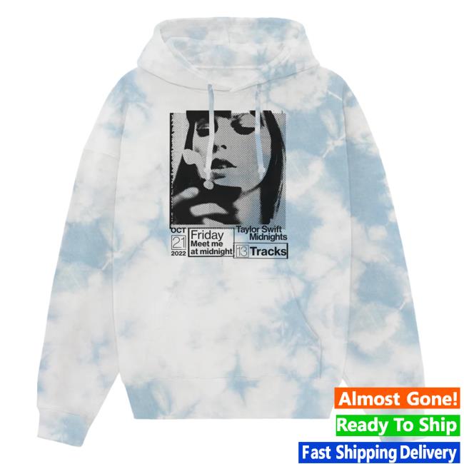Official Taylor Swift Merch Store Shop Taylor Swift Midnights Blue Tie Dye Hoody Taylorswift Apparel Clothing