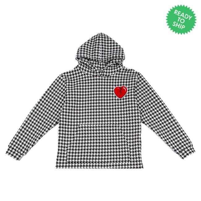 Official Beautiful Bastard Merch Store Beautiful Bastard Houndstooth Heart Patch Pullover Hoodie