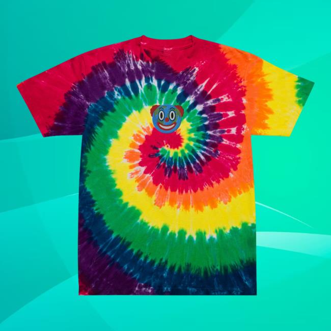 Official Liberty Maniacs Clown World Oversized Tie Dyed Shirt Classic Rainbow Libertymaniacs