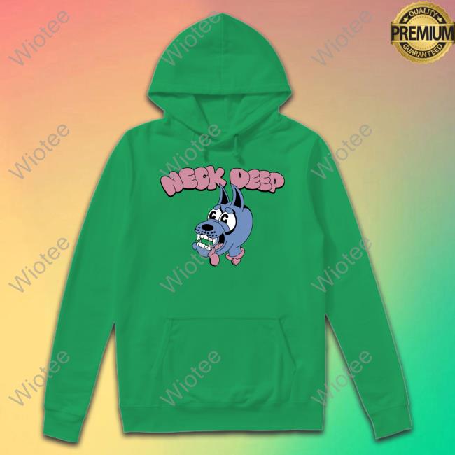 Official Neck Deep Merch Neck Deep Doggo White Hoodie Neck Deep Doggo White T Shirt