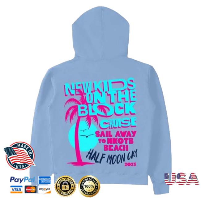 Official Merch Bar New Kids On The Block Store New Kids On The Block Sail Away Cruise 2023 Crew Light Blue MerchBarNewKidsOnTheBlock Nkotb